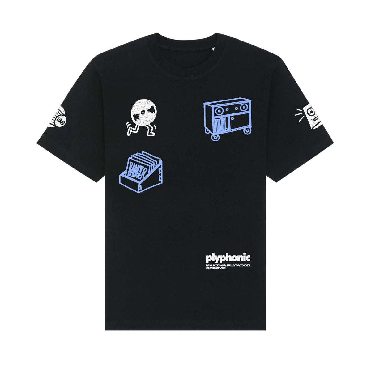 Oversized vinyl doodle T-shirt
