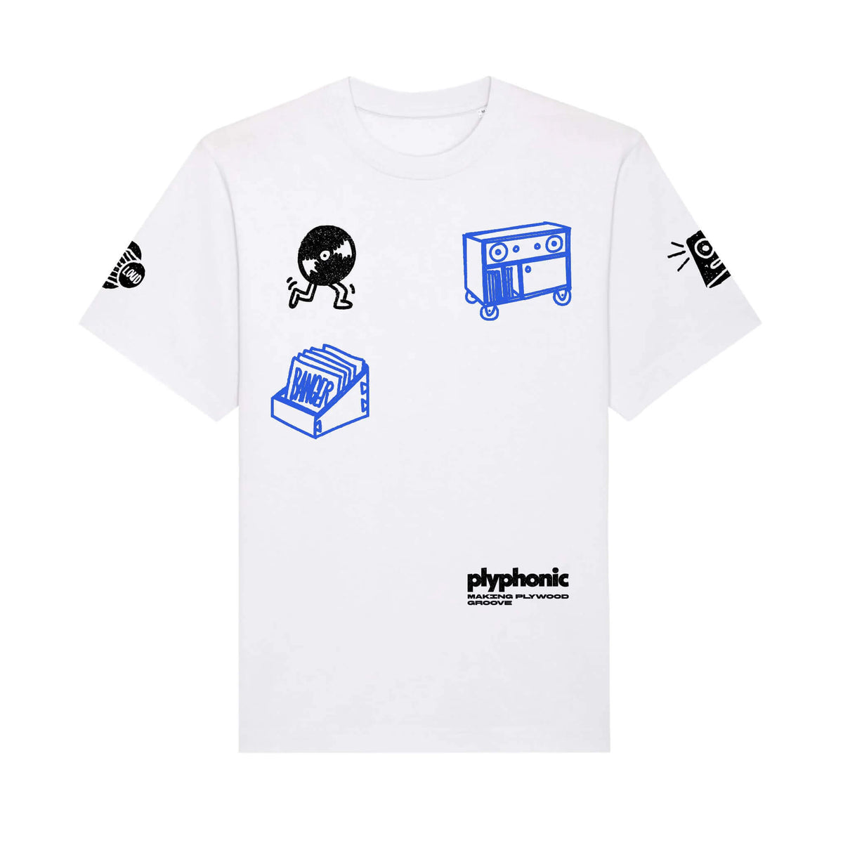 Oversized vinyl doodle T-shirt